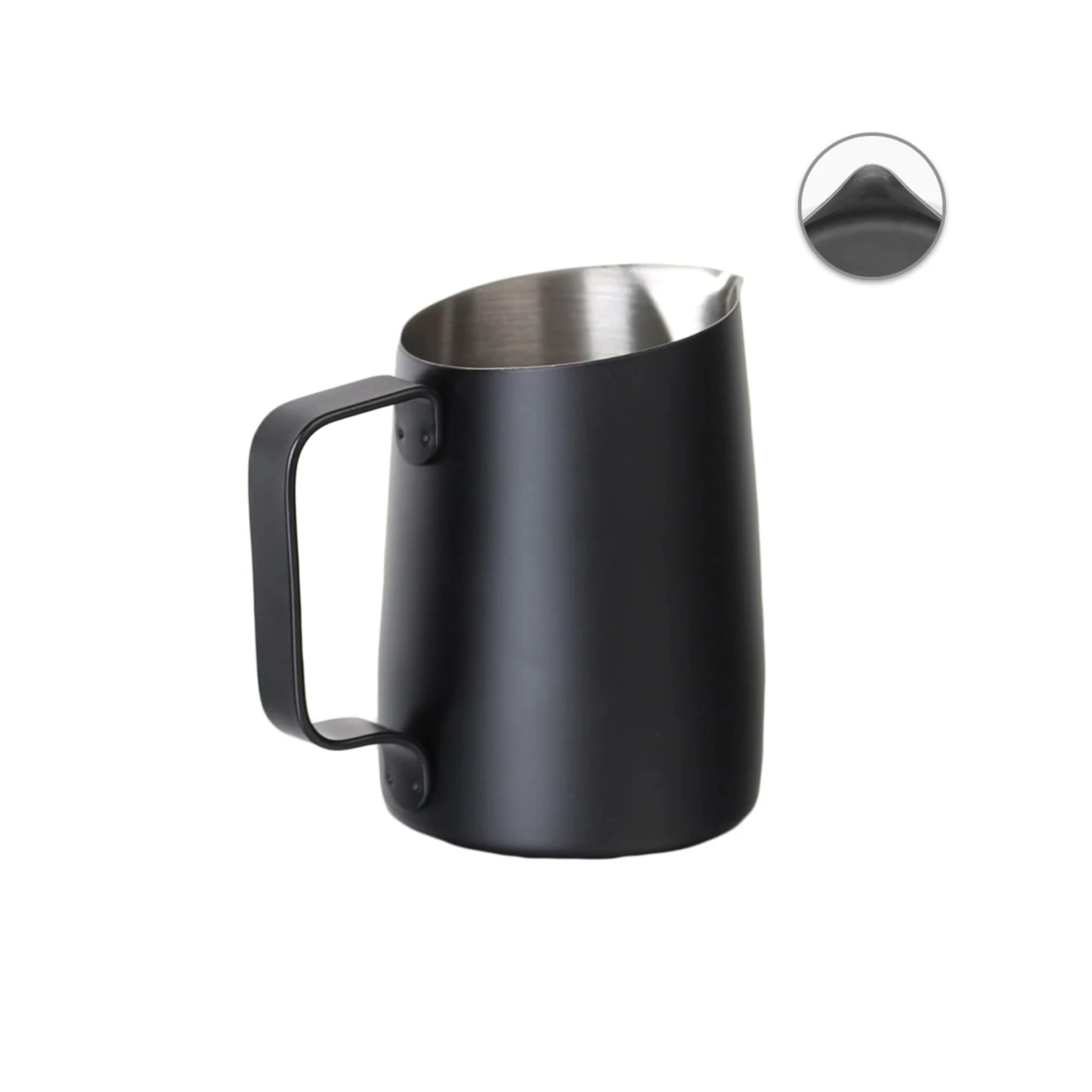 #06 Round Spout Pitcher (450ML) - Color: Black